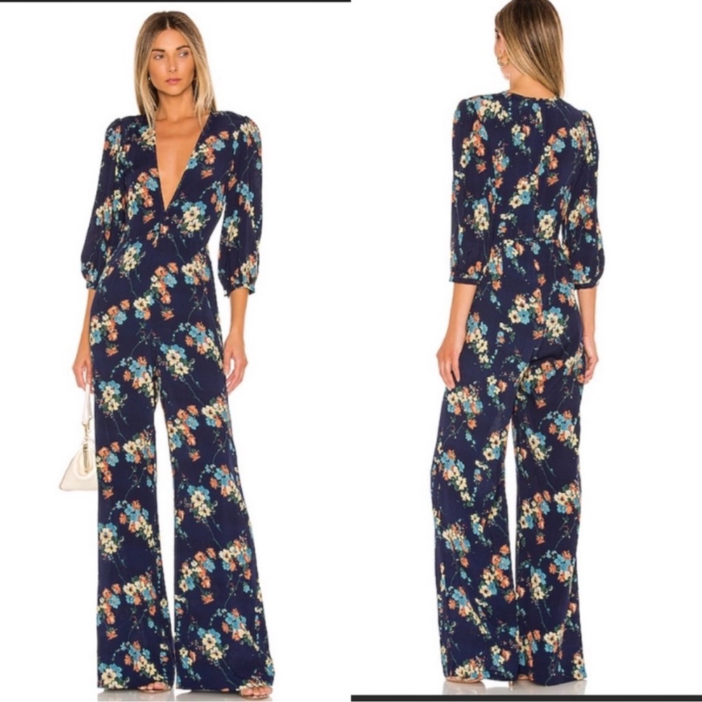 Capulet Nat Jumpsuit Sedona Floral Blue Size Medium